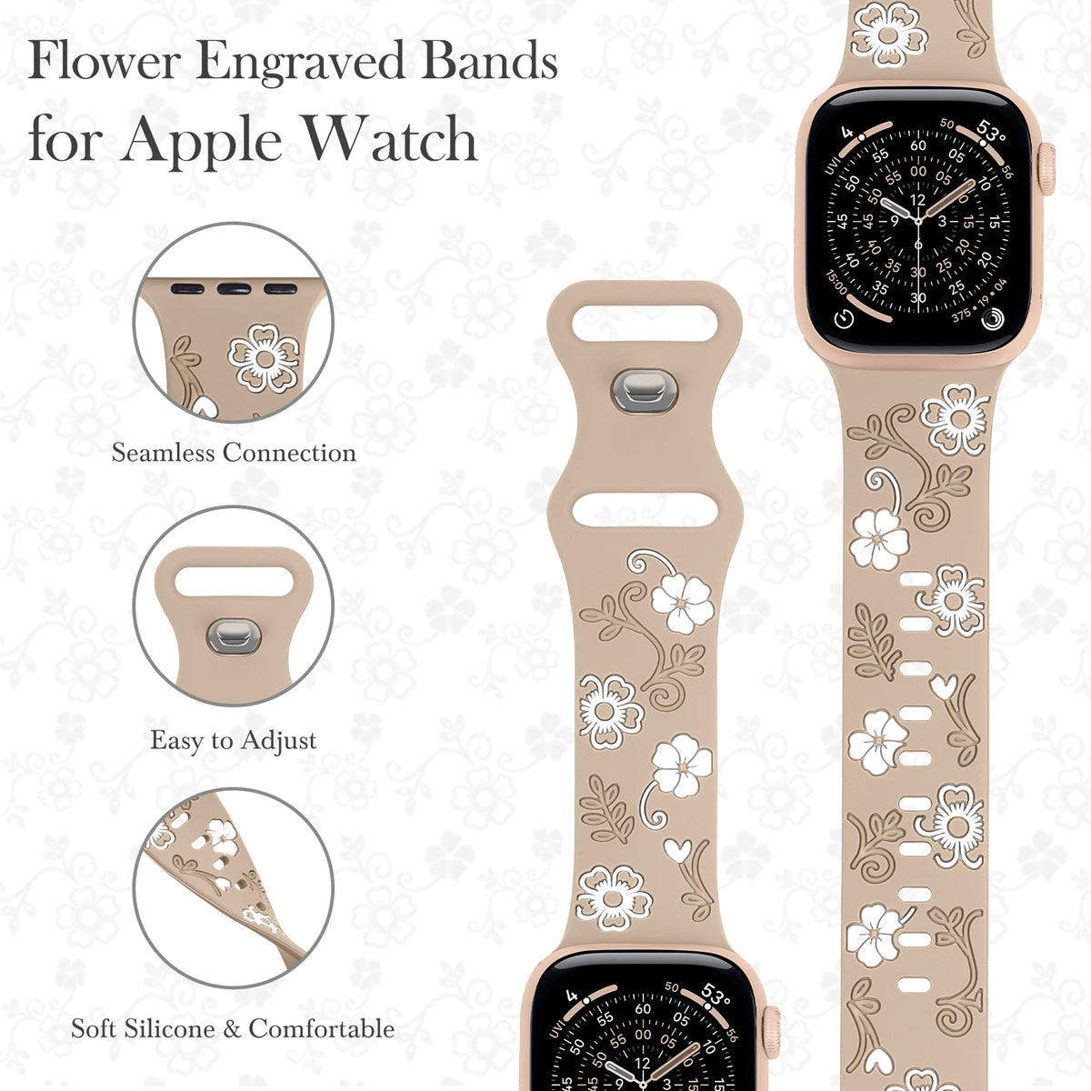 Engraved Silicone Band for Apple Watch
