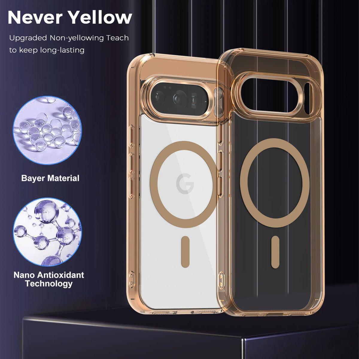 Luxury Clear Magnetic Google Pixel Case