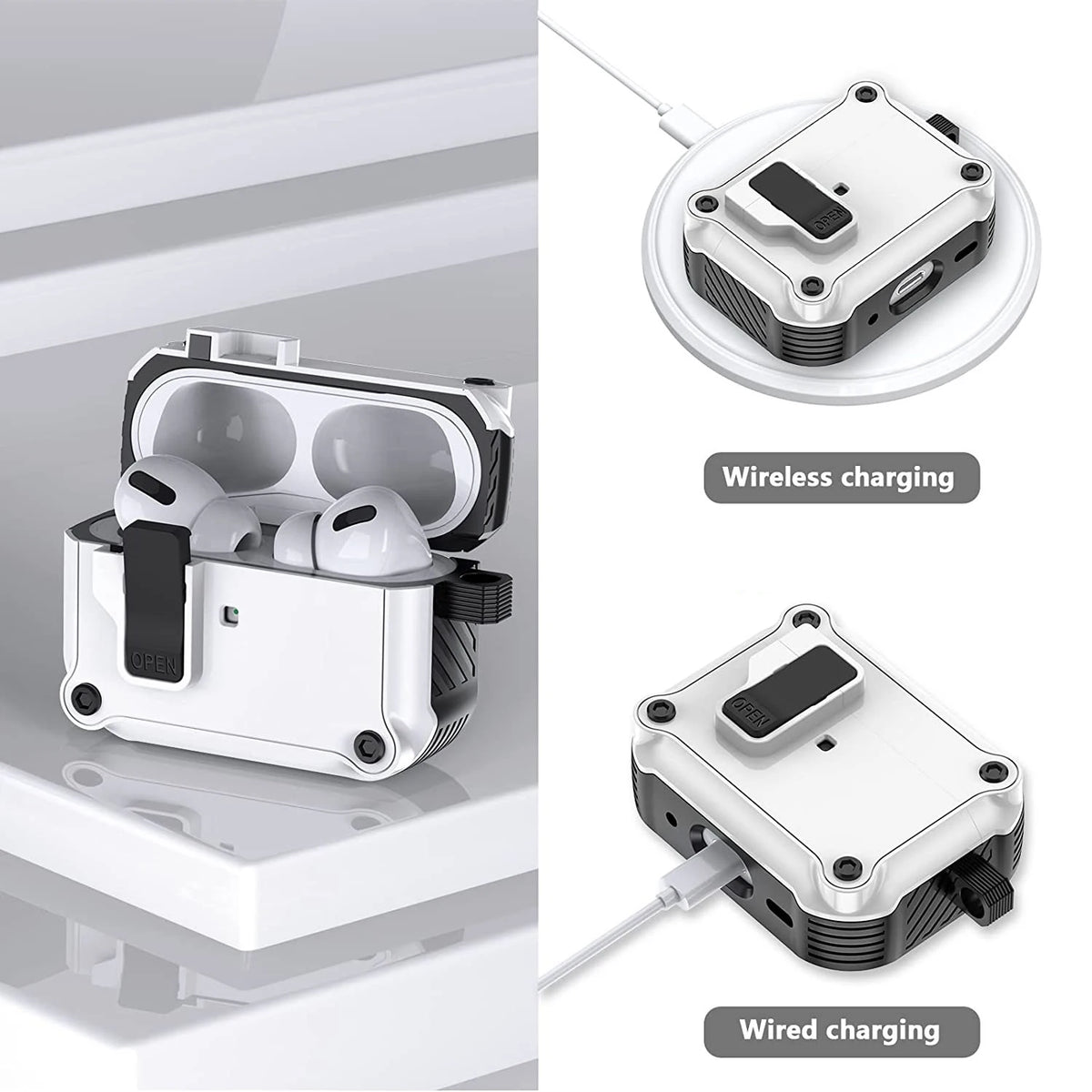 Security Lock Shockproof AirPods Case